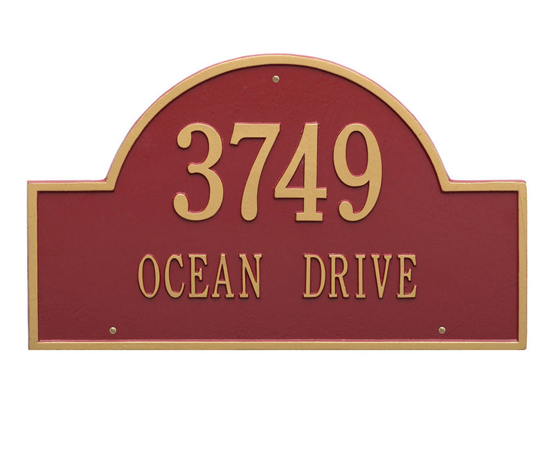Arch Wall Address Plaque - Estate Two-Line