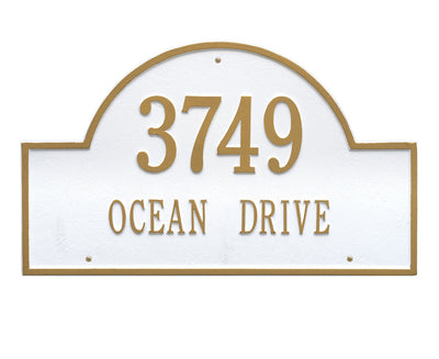 Arch Wall Address Plaque - Estate Two-Line