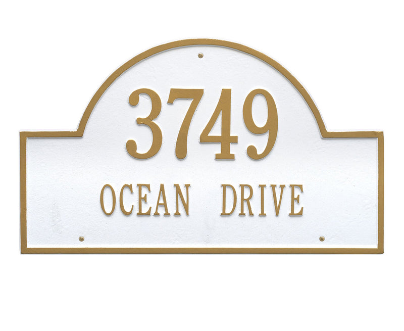 Arch Wall Address Plaque - Estate Two-Line