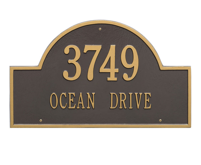 Arch Wall Address Plaque - Estate Two-Line