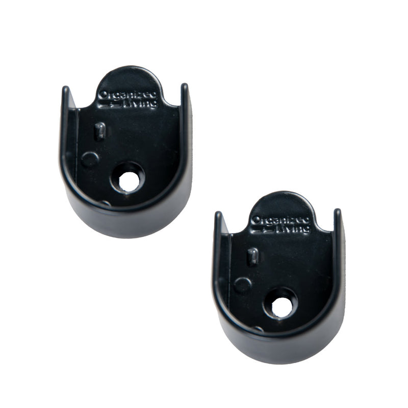 Closet Rod Flanges - Black