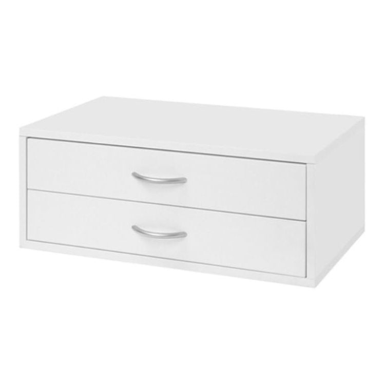 Double Hang Two-Drawer O-Box - White