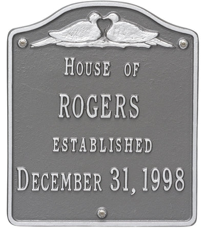 Doves Wall Mount Wedding Plaque