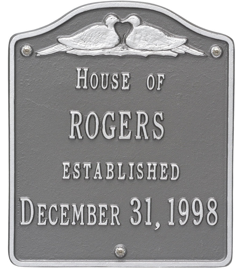 Doves Wall Mount Wedding Plaque