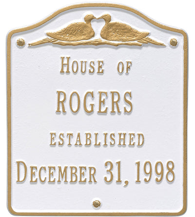 Doves Wall Mount Wedding Plaque