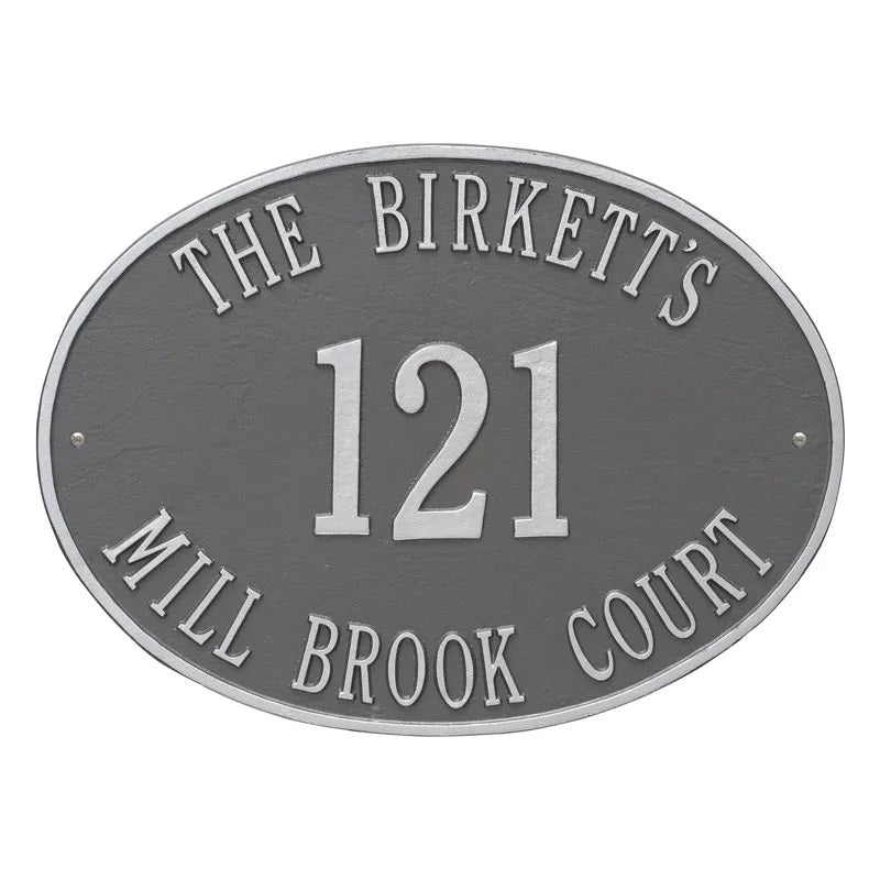 Hawthorne Estate 3-Line Personalized Plaque