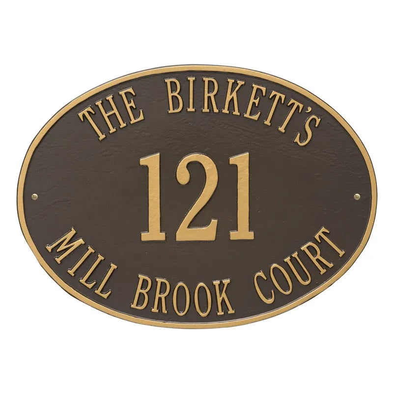 Hawthorne Estate 3-Line Personalized Plaque