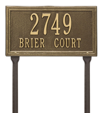 Standard Lawn Address Plaque - Double Line