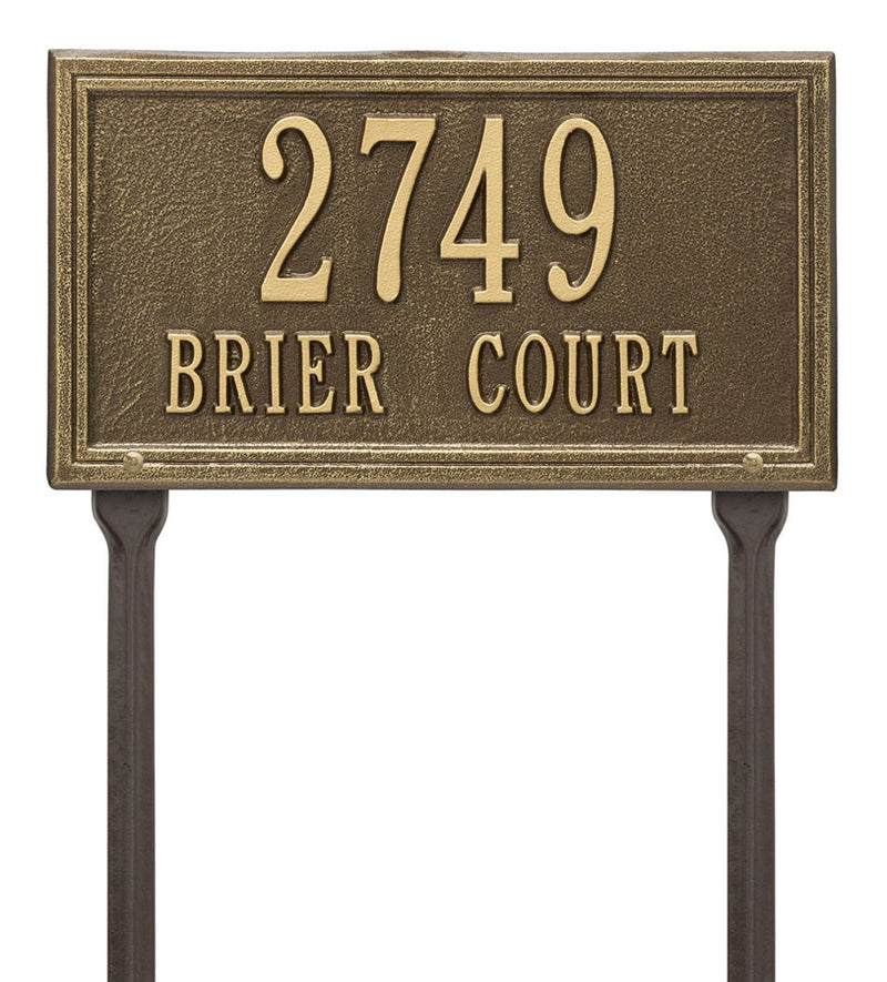 Standard Lawn Address Plaque - Double Line