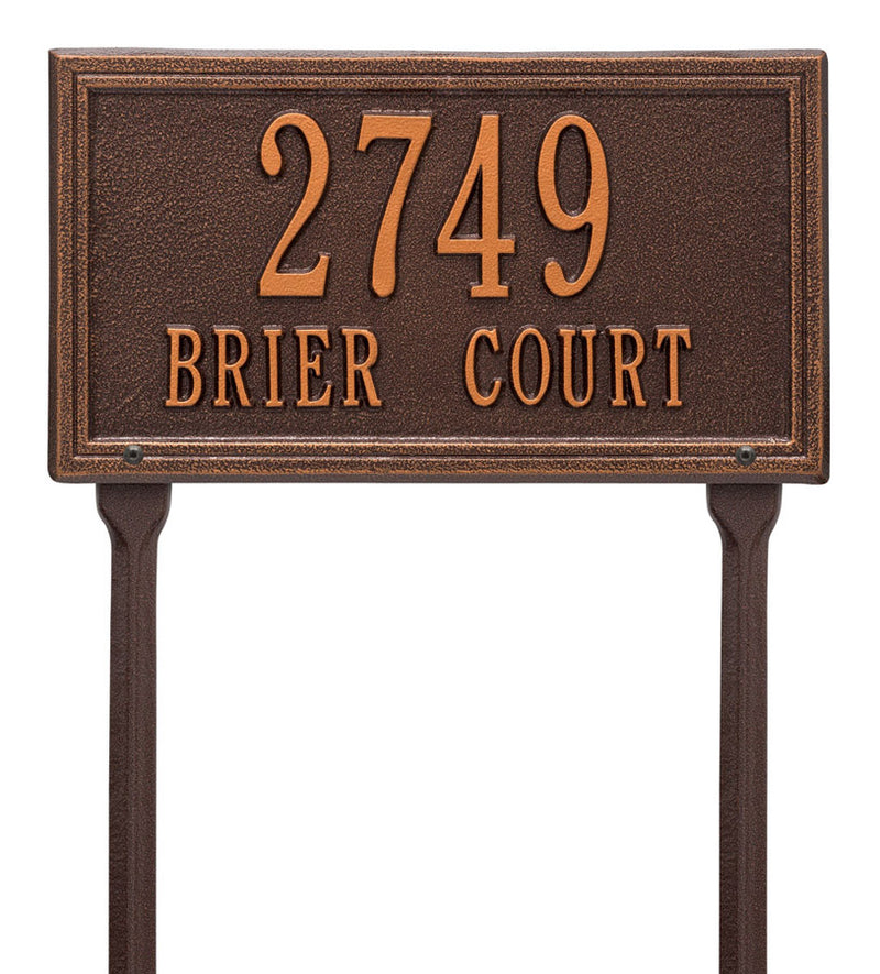 Standard Lawn Address Plaque - Double Line