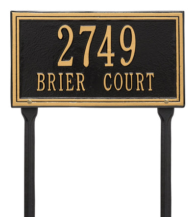 Standard Lawn Address Plaque - Double Line