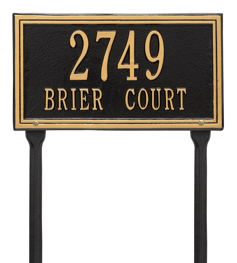 Standard Lawn Address Plaque - Double Line