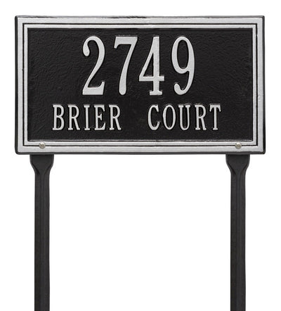 Standard Lawn Address Plaque - Double Line