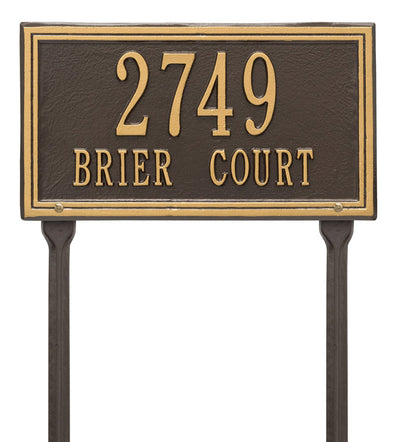 Standard Lawn Address Plaque - Double Line