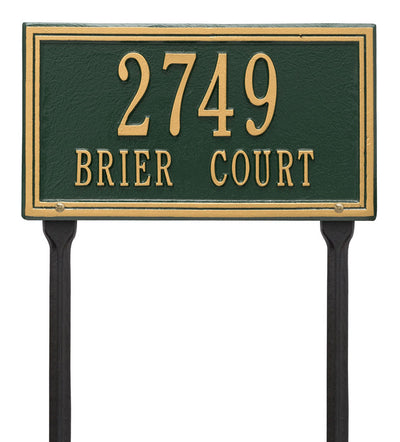 Standard Lawn Address Plaque - Double Line