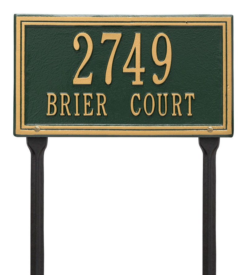 Standard Lawn Address Plaque - Double Line