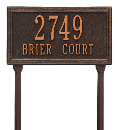 Standard Lawn Address Plaque - Double Line