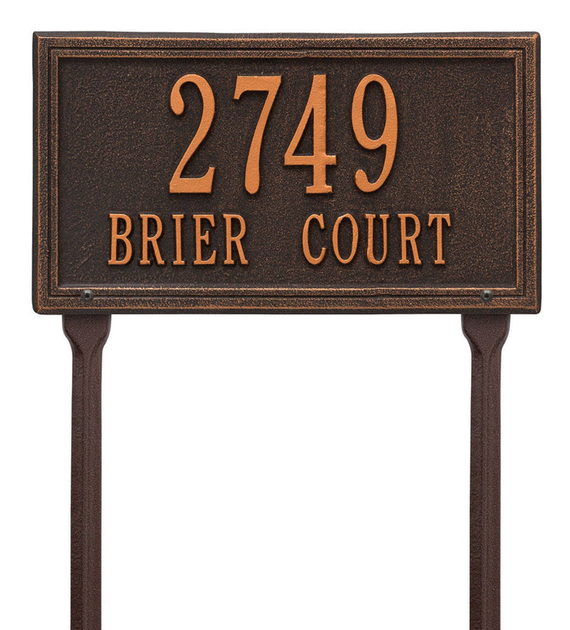 Standard Lawn Address Plaque - Double Line