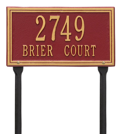 Standard Lawn Address Plaque - Double Line