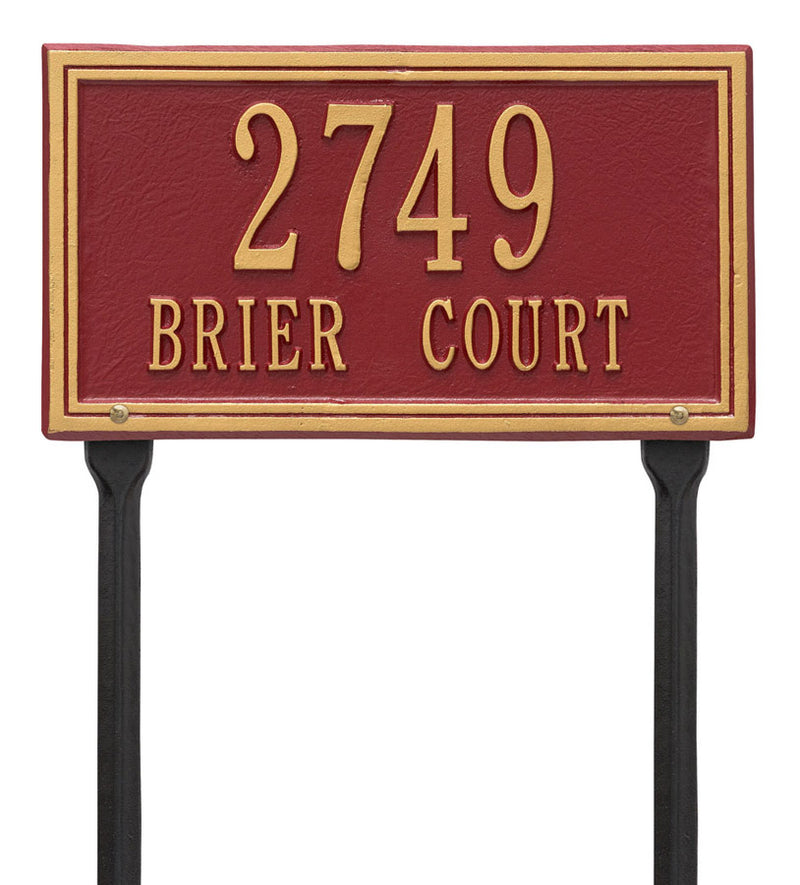 Standard Lawn Address Plaque - Double Line