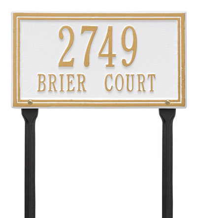 Standard Lawn Address Plaque - Double Line