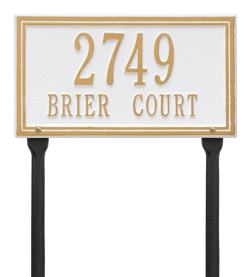 Standard Lawn Address Plaque - Double Line