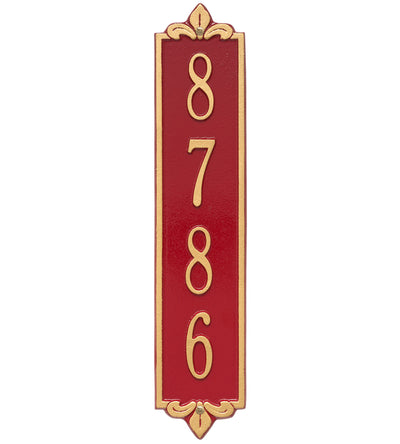 Lyon Vertical Home Address Plaque