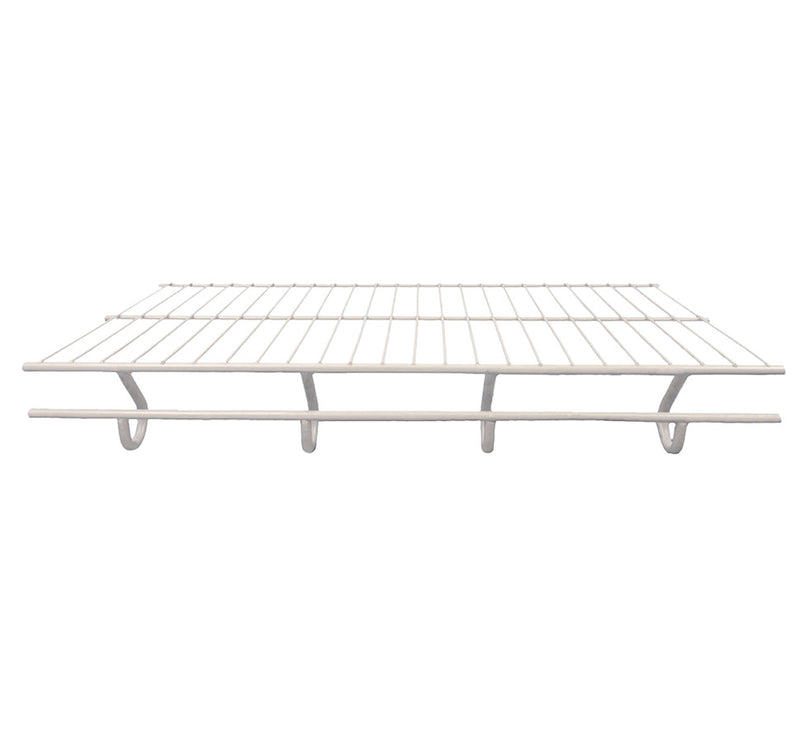 12 Inch Open Slide Closet Shelving - White