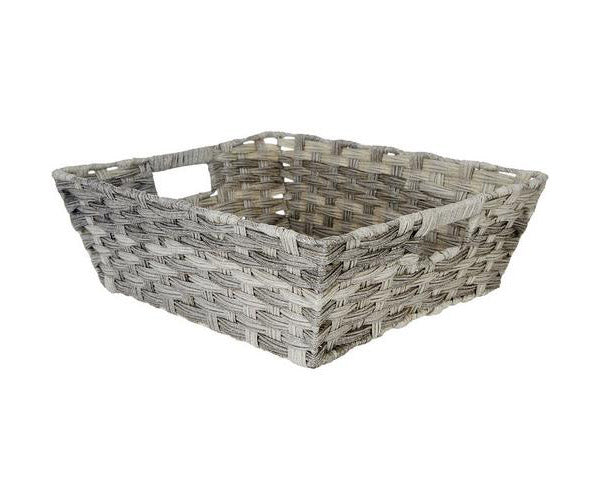 Split Rattique Woven Tote - Gray – Organize-It
