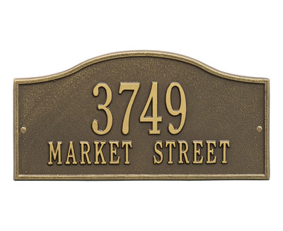 Standard Two Line Address Plaque - Rolling Hills