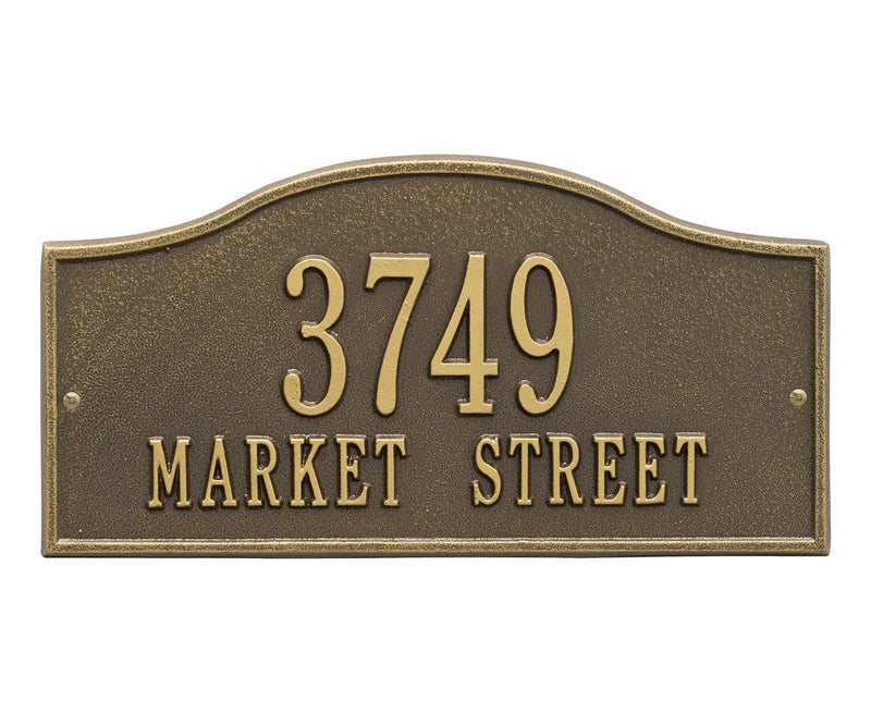 Standard Two Line Address Plaque - Rolling Hills
