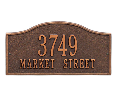 Standard Two Line Address Plaque - Rolling Hills
