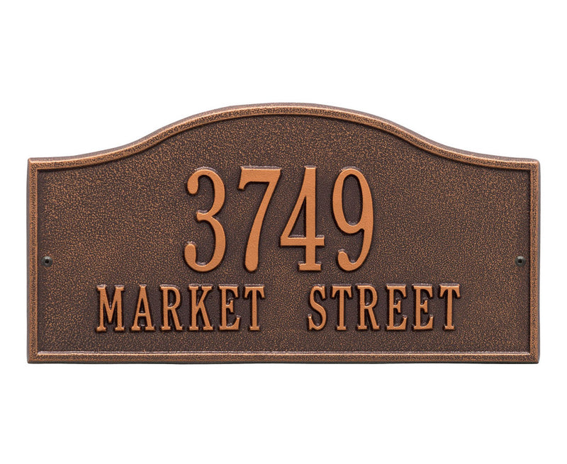 Standard Two Line Address Plaque - Rolling Hills