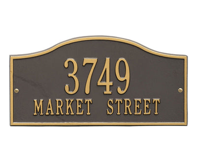 Standard Two Line Address Plaque - Rolling Hills
