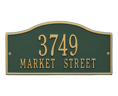 Standard Two Line Address Plaque - Rolling Hills