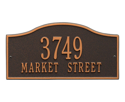 Standard Two Line Address Plaque - Rolling Hills