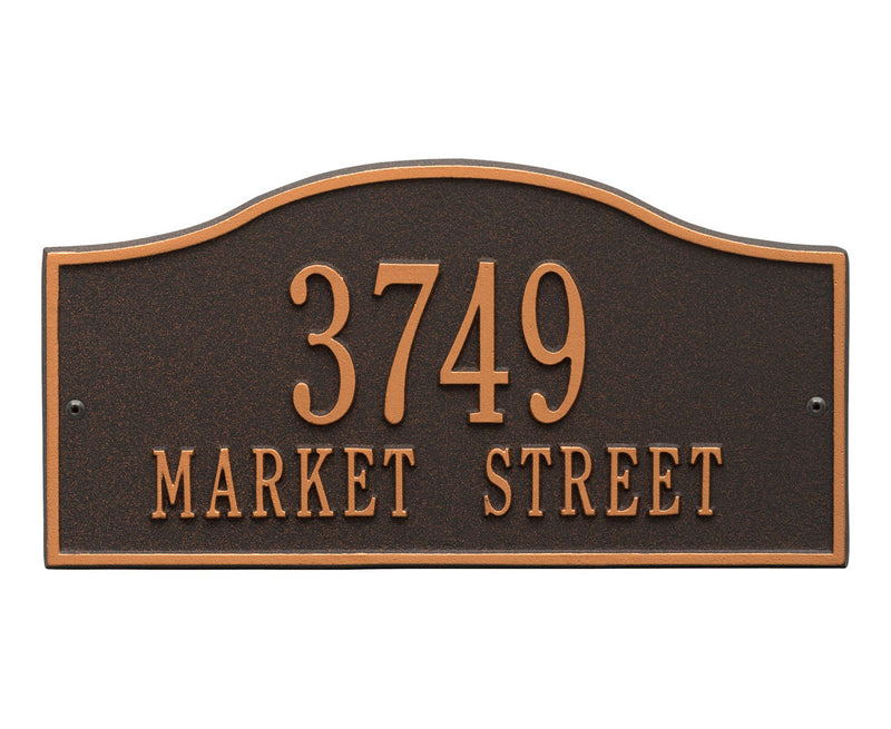 Standard Two Line Address Plaque - Rolling Hills