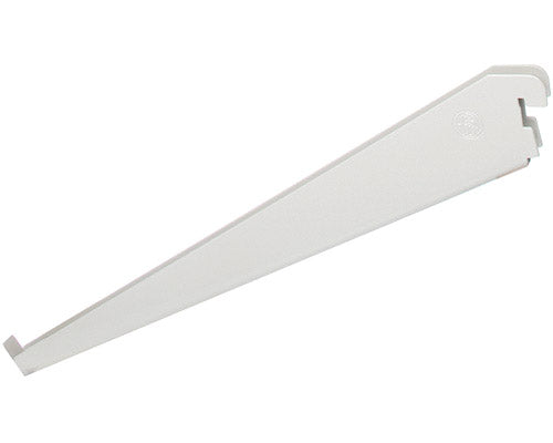 Angled 14 Inch Solid Shelf Bracket - White