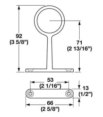 Closet Rod Center Support - Oil Rubbed Bronze