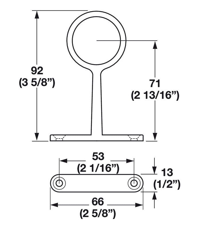 Closet Rod Center Support - Oil Rubbed Bronze