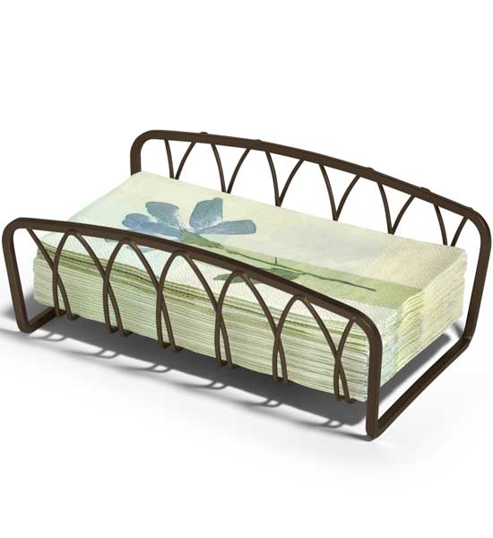 Metal Napkin Holder - Bronze