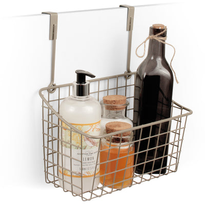 Over Cabinet Door Basket with Towel Rail