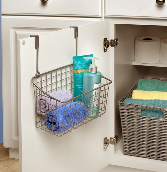 Over the Cabinet Door Basket - Nickel