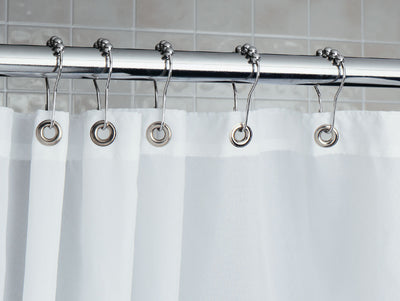 Roller Shower Curtain Rings - Chrome