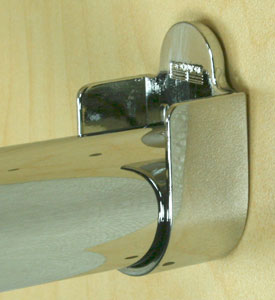 One Inch Round Closet Rod Flanges - Chrome