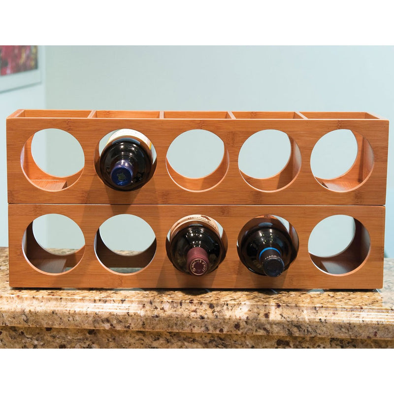 Stackable Wine Rack - Bamboo