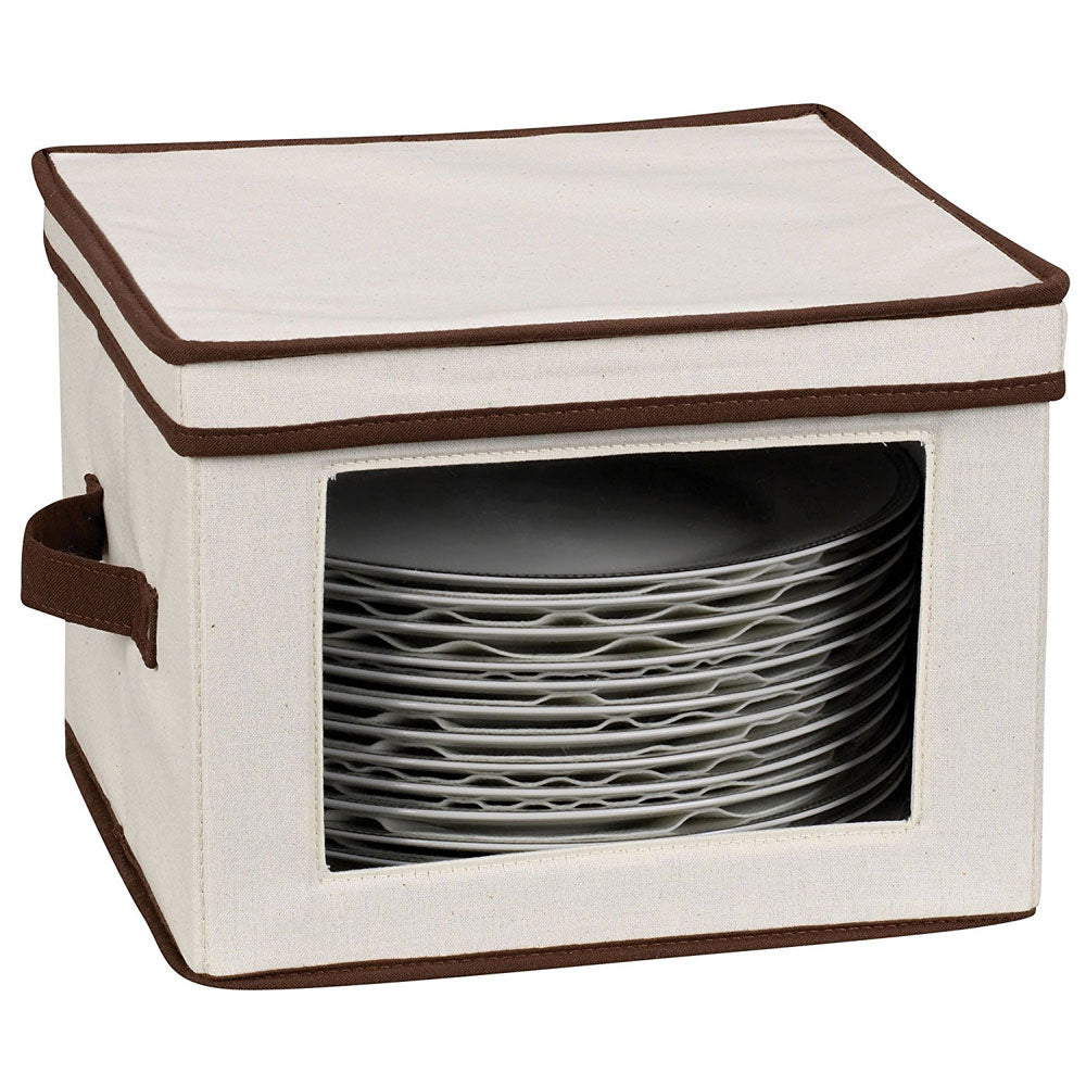 Kitchenware Plates Box Vision Canvas Dinner Plate Storage Box – Organize-It