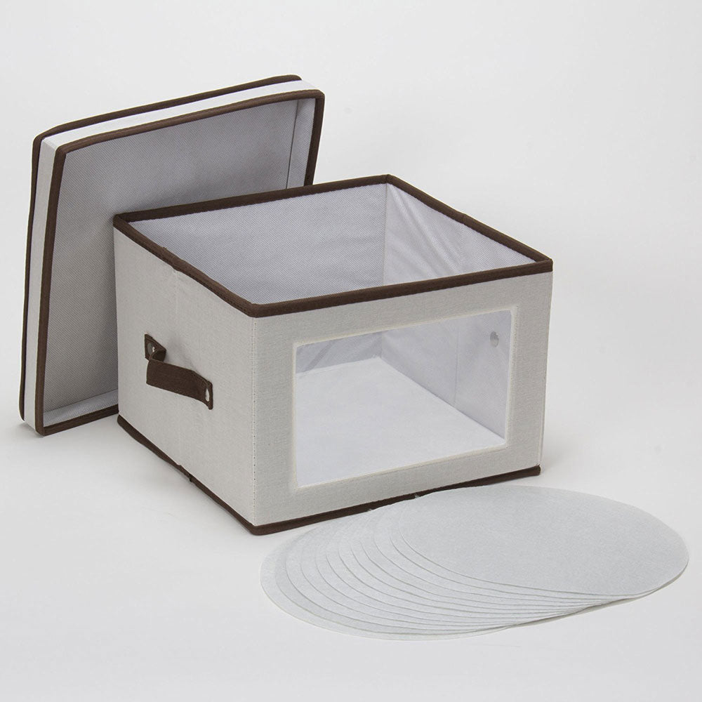 Plate Box Vision Canvas Dinner Plate Storage Box – Organize-It