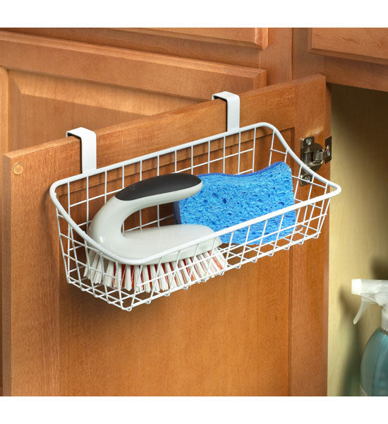 Over Counter Wire Racks White Over The Cabinet Wire Basket – Organize-It