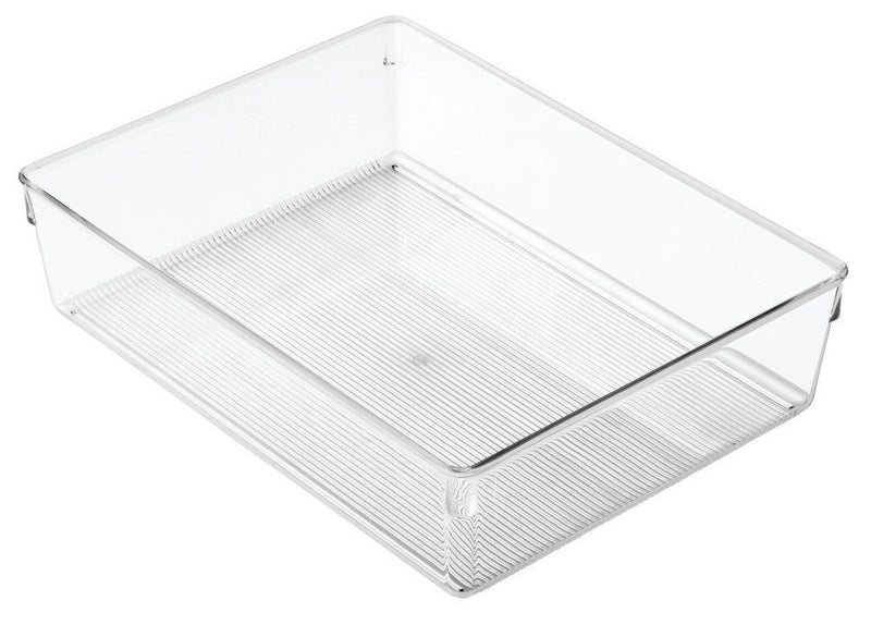 Clear Plastic Dresser Drawer Organizer - Large